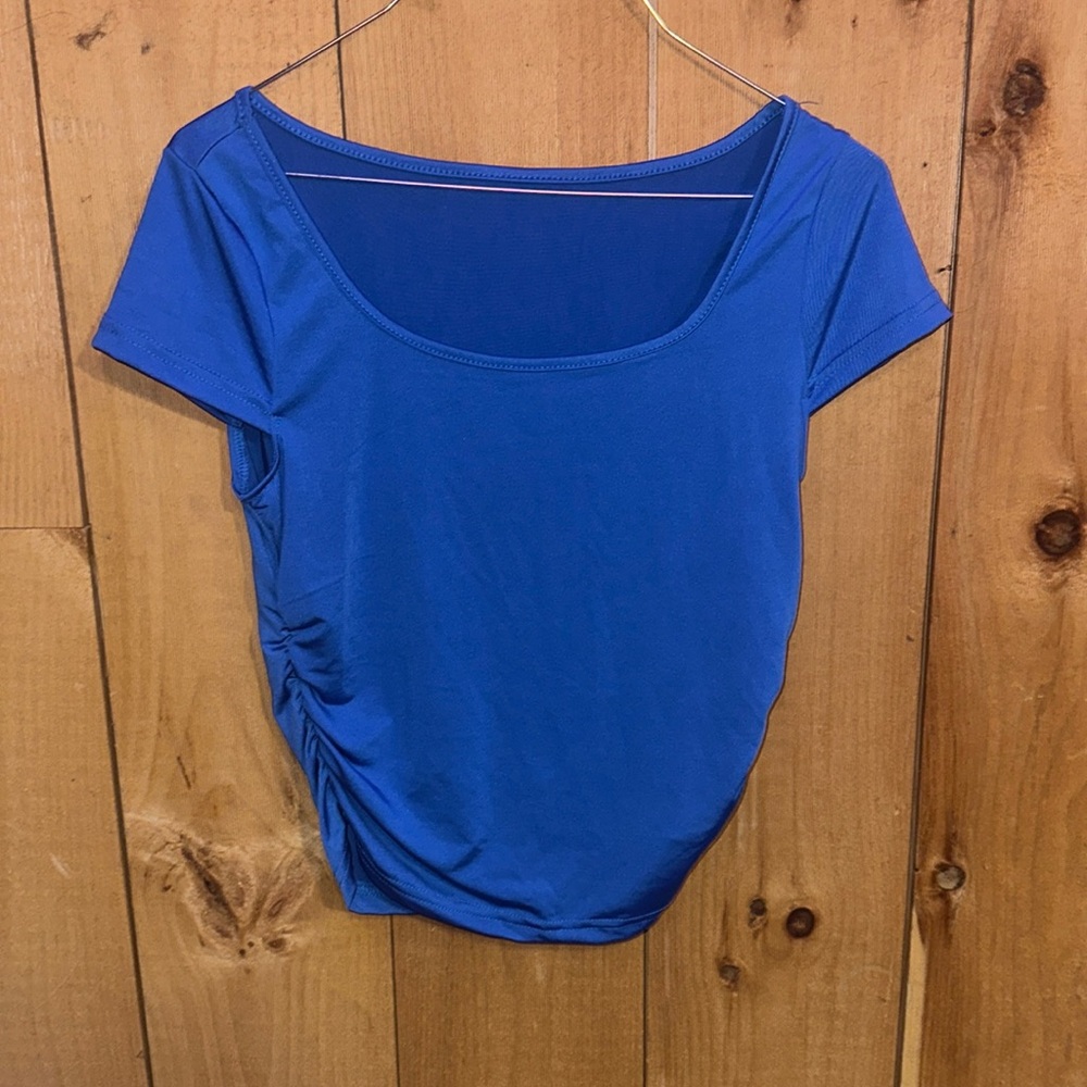 Blue simple crew neck